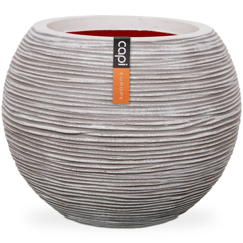 Capi Flowerpot Nature Rib Sphérique 40x32 cm Ivory -colore Kofi270