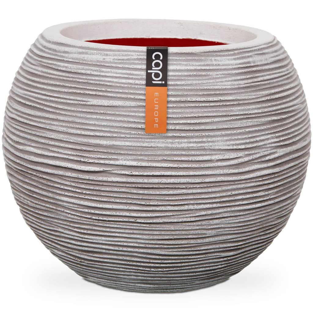 Capi Flowerpot Nature Rib Sphérique 62x48 cm Kofi271 coloré ivoire