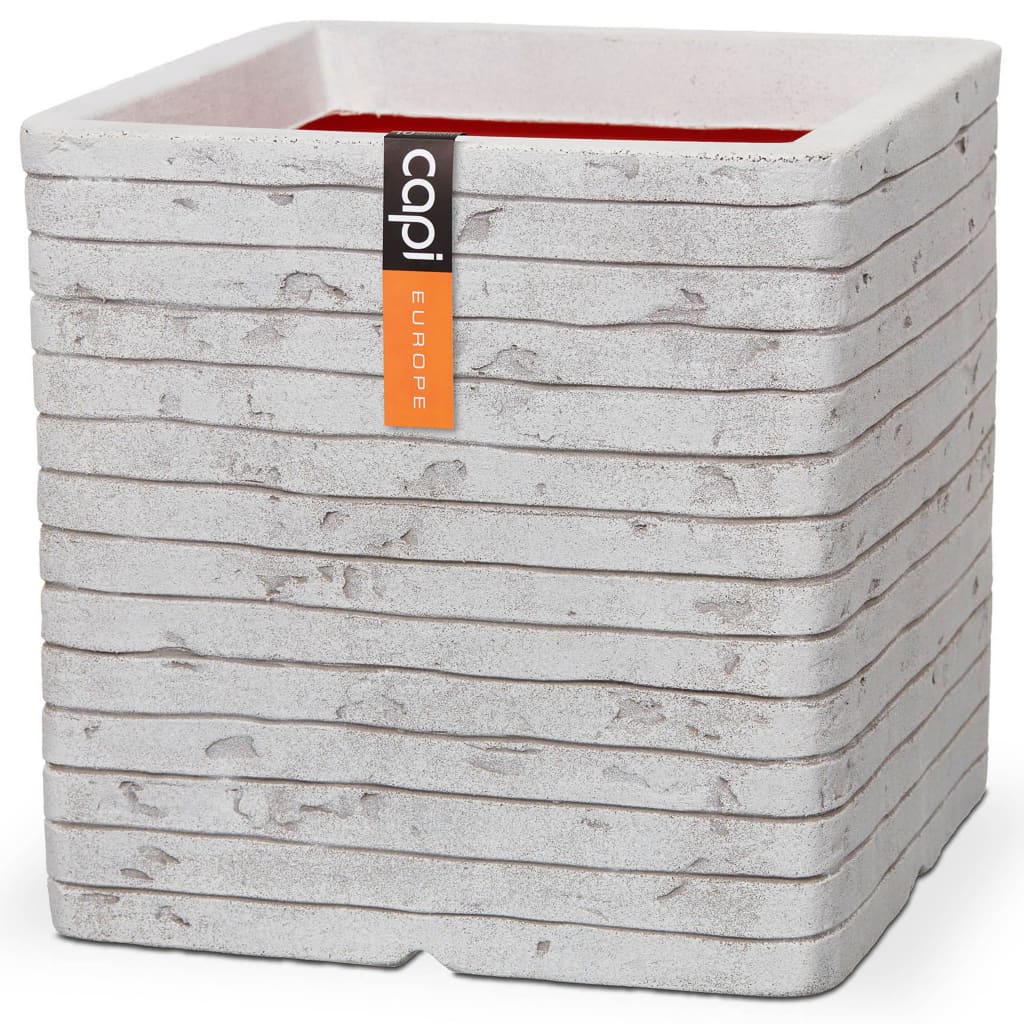 Capi Planter Nature Row Square 30x30 cm Ivory -Colored wid.902