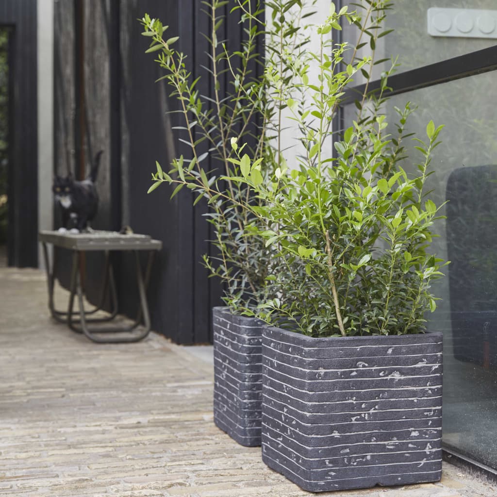 Capi Capi Planter Nature Row Square 40x40 cm anthracite krwz903
