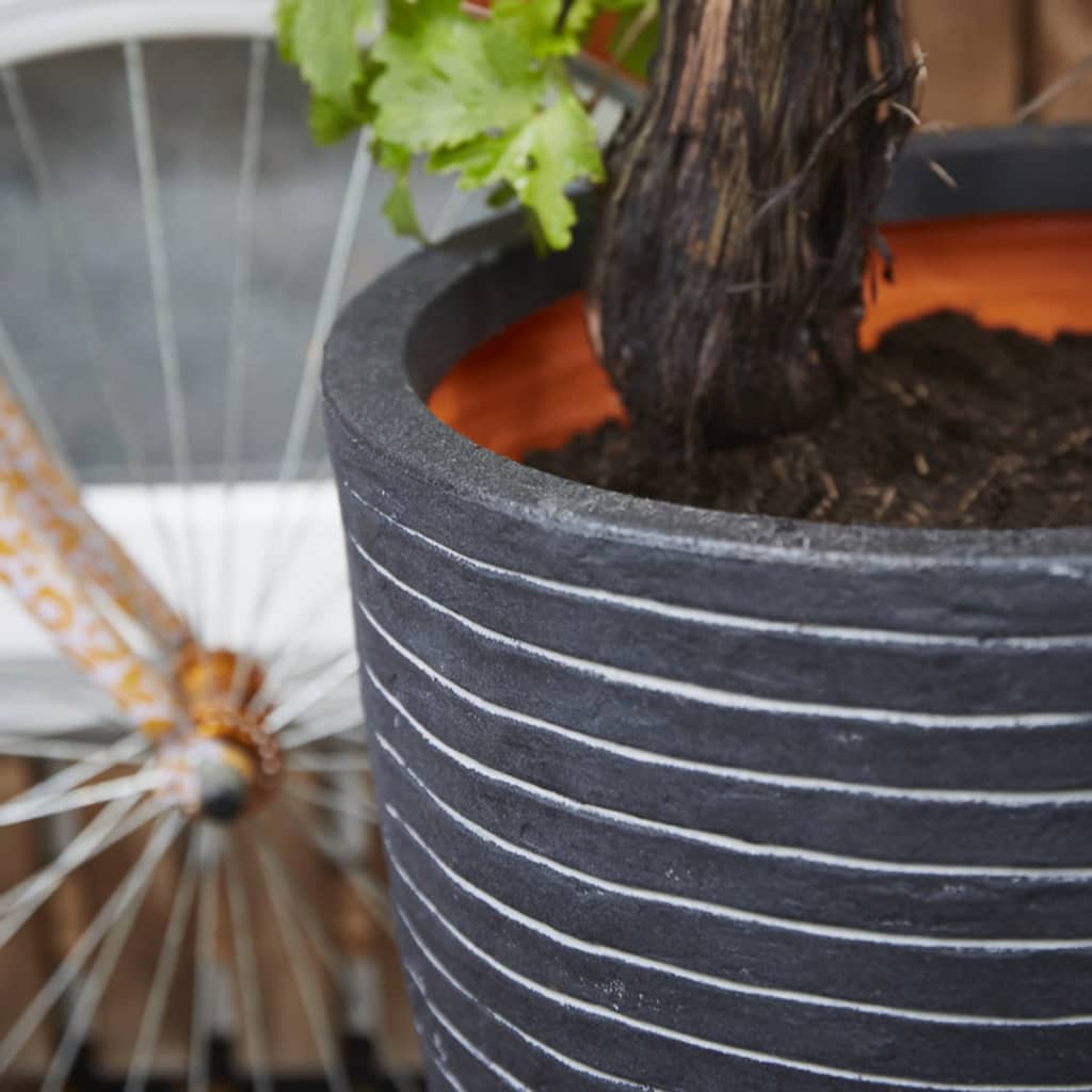 Capi Flowerpot Nature Row Elegant Low 36x47 cm Anthracite WCDZ782