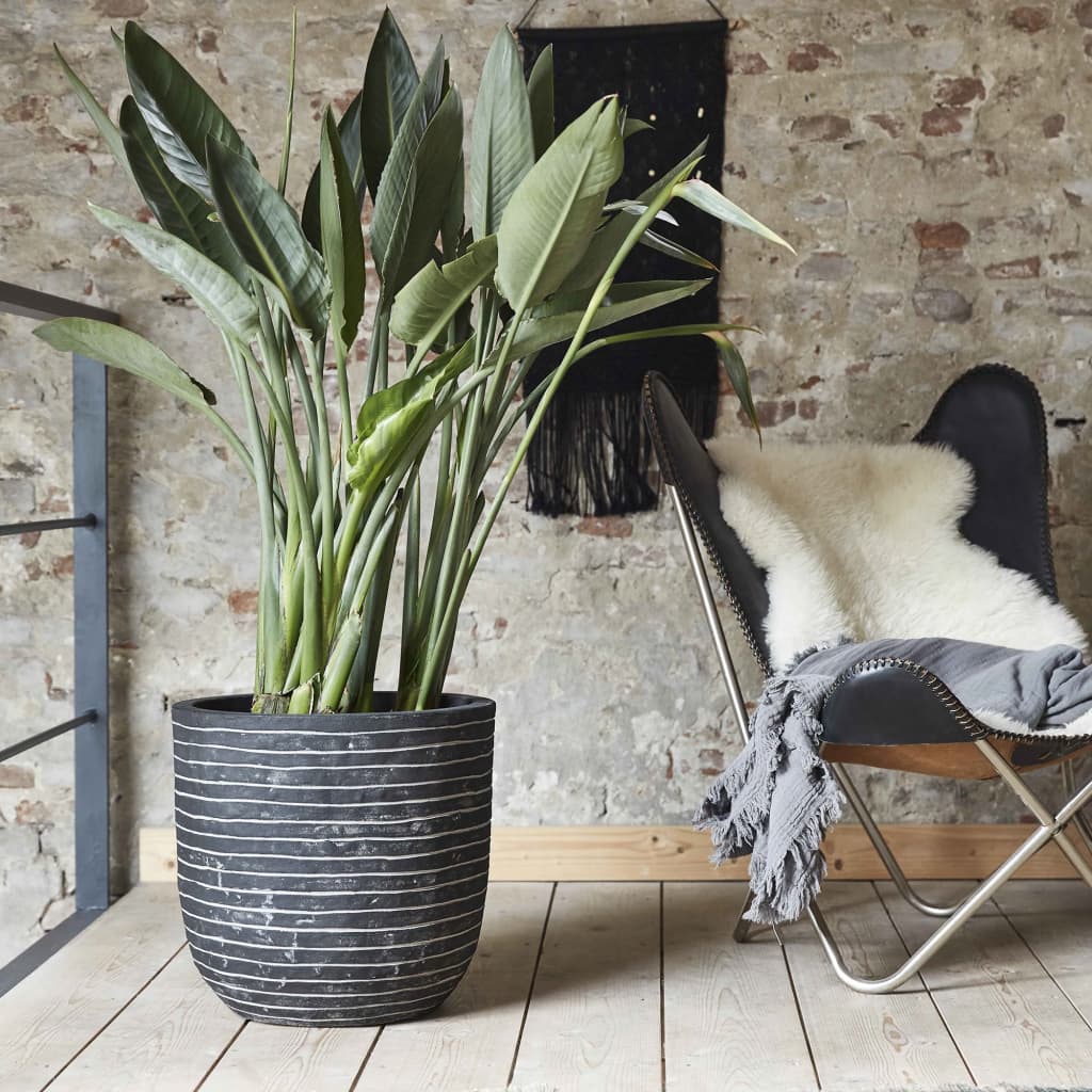 Capi Flowerpot Nature Row 54x52 cm Anthracite WFD935
