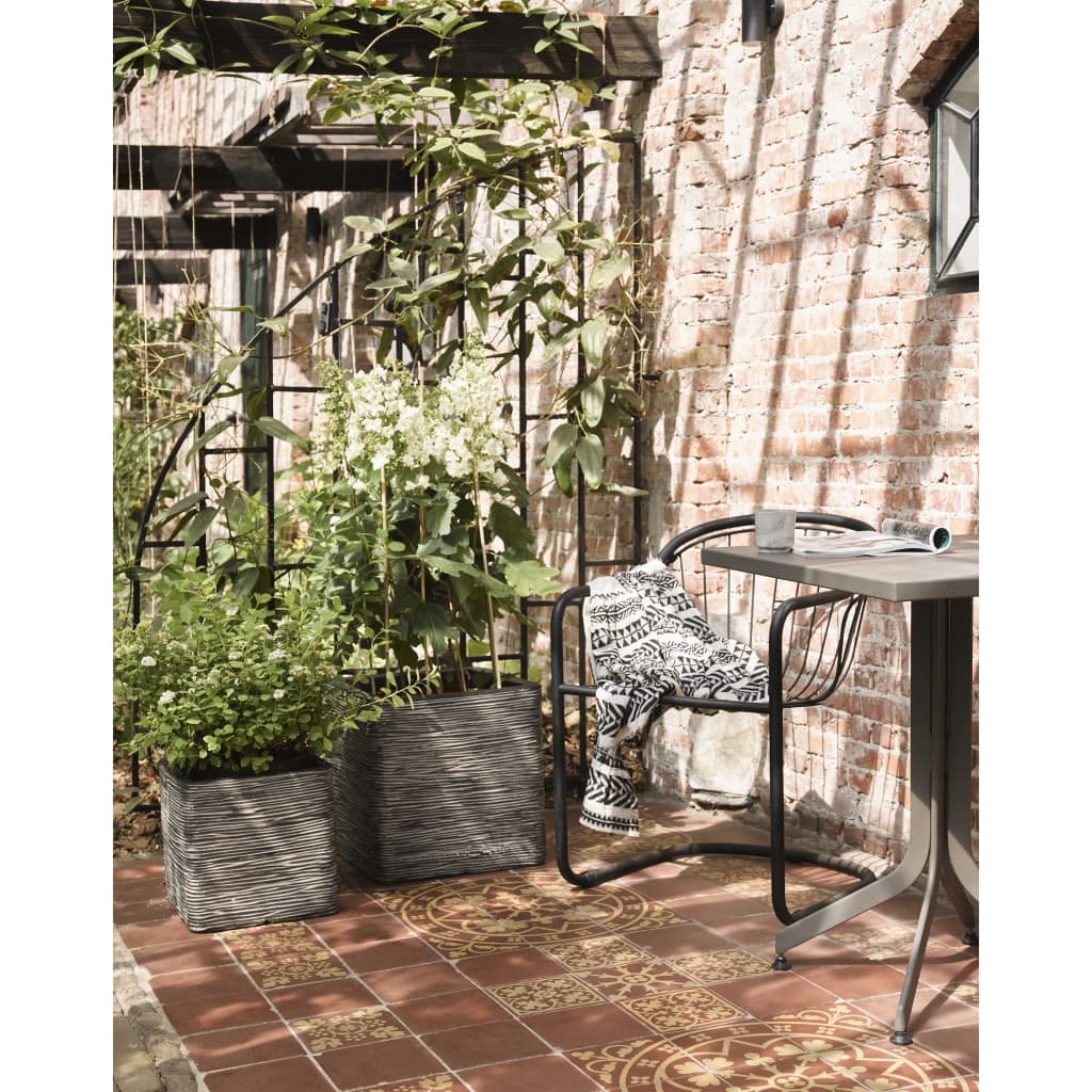 Capi Planter Nature Rib Square 50x50 cm anthracite