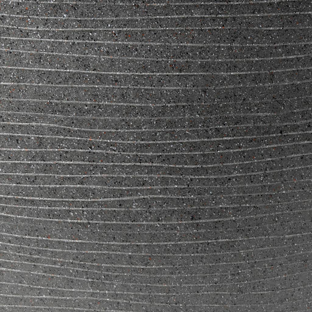 Capi Flowerpot Arc Granite Couche conique 60x48 cm anthracite -colored