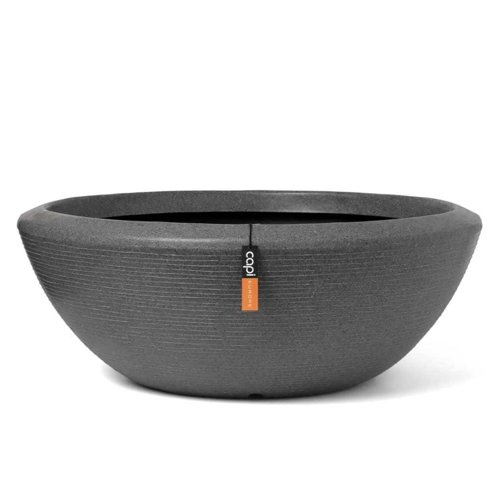 Capi Flowerpot Arc Granite Couche 61x25 cm anthracite -colored