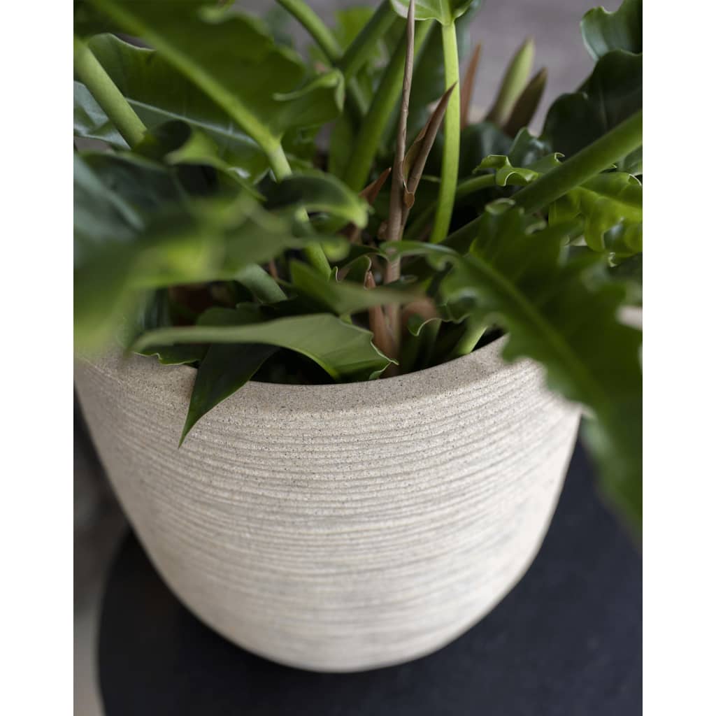 Capi Planter Wash Rib 43x41 cm Terrazzo Beige