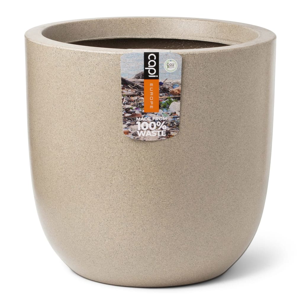 Capi Planter Wash Smooth 35x34 cm Terrazzo Beige