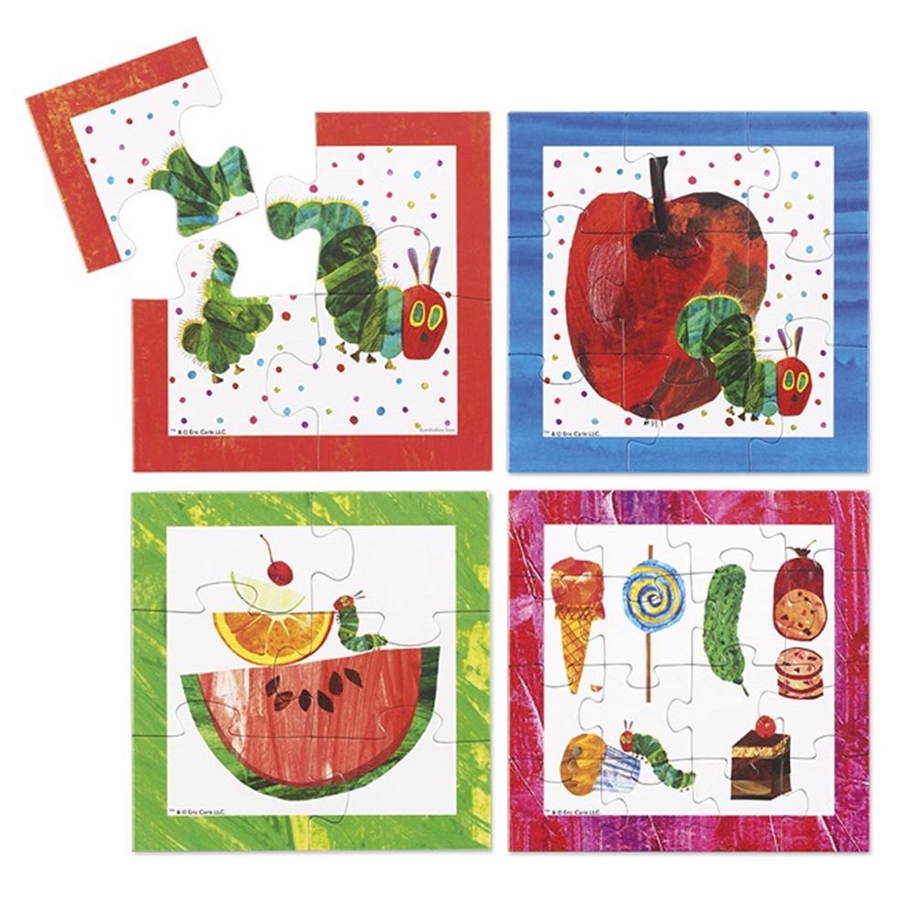 Jouets Bambolino, chenille, puzzle jamais assez, 4 en 1