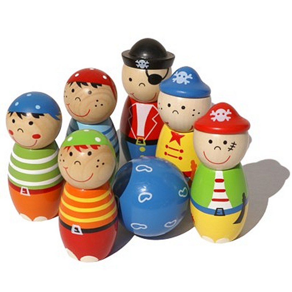 Simply for kids 22107 quilles en bois pirates