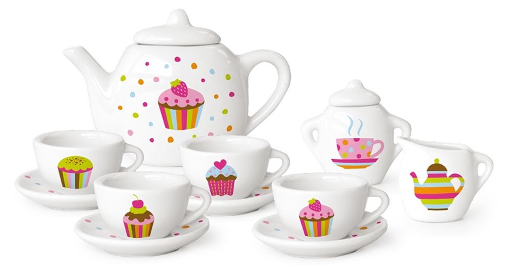 Simply for kids Simply for service à thé cupcake en porcelaine avec étui