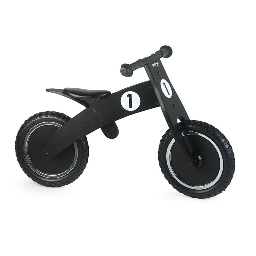Draisienne Simply for Kids Draisienne en bois noire avec pneu anti-crevaison