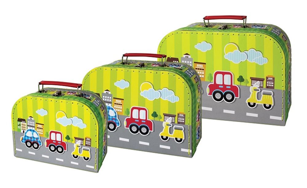 Simply for kids Ensemble de valises 3 pièces Véhicules