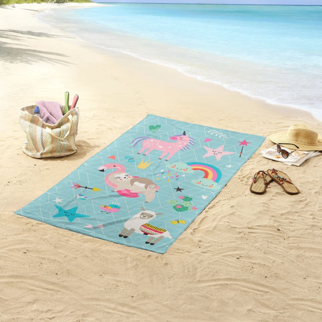 Bonjour bonjour serviette de plage modeste 75x150 cm aquaflaw