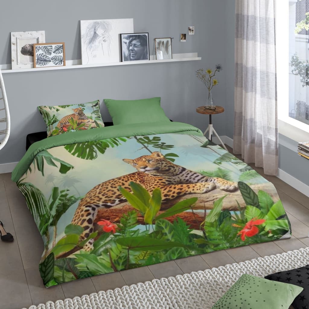 Bonjour bonjour couette couvercle jungle 240x200 220 cm multi-colorant