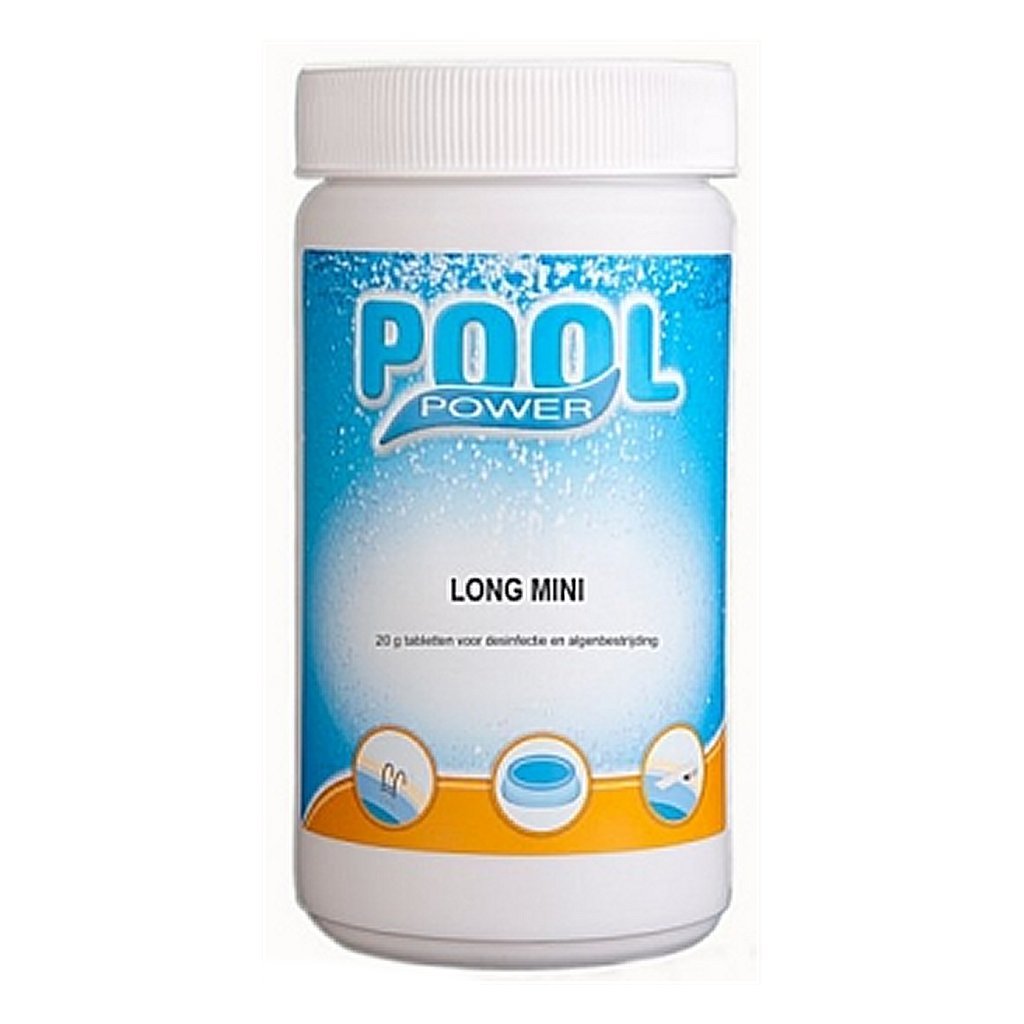 Mini bouteille Pool Power 1 kg comprimés de chlore 20 grammes
