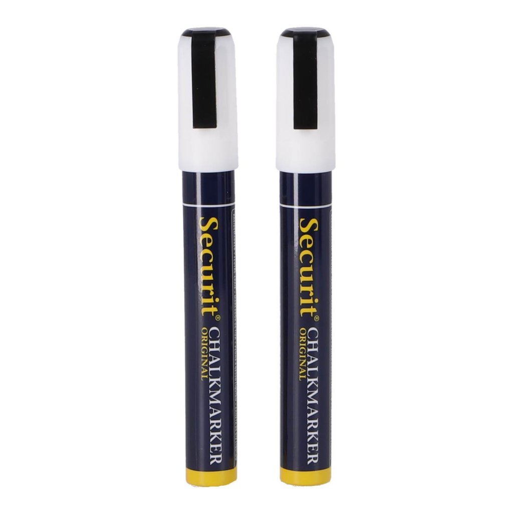 Marqueurs à craie Quantore securit 2-6 mm blanc 2 pièces
