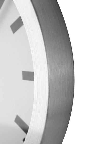 Nexttime ne-3998st horloge murale dia. 19 cm, aluminium brossé, 'station'