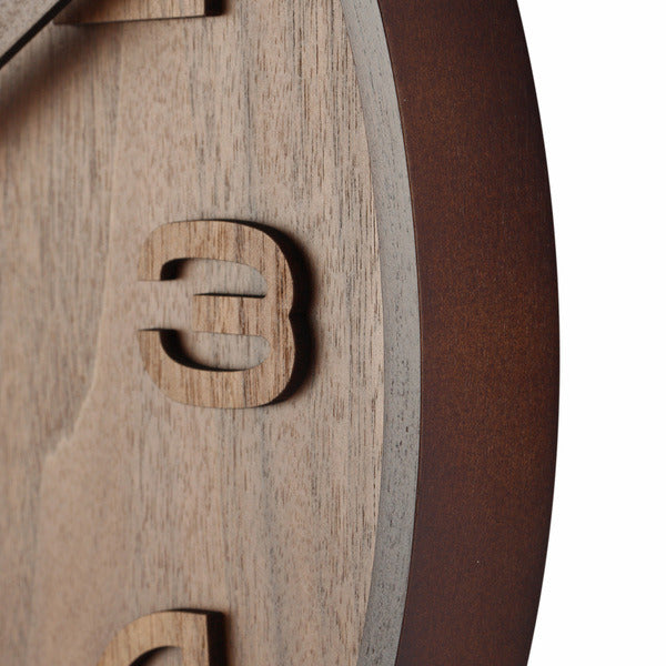 Nexttime ne-3096br horloge murale dia. 35 cm, bois, marron, 'bois bois médium'