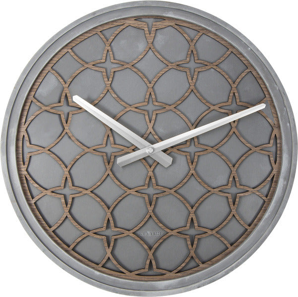 Nexttime ne-3212br horloge murale dia. 39,5 cm, bois polyrésine, gris
