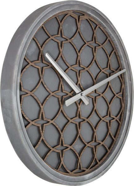 Nexttime ne-3212br horloge murale dia. 39,5 cm, bois polyrésine, gris