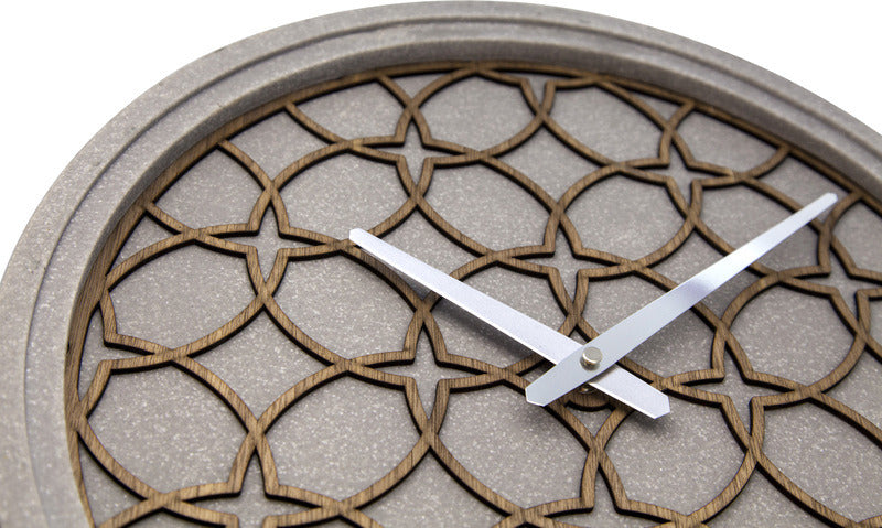 Nexttime ne-3212br horloge murale dia. 39,5 cm, bois polyrésine, gris
