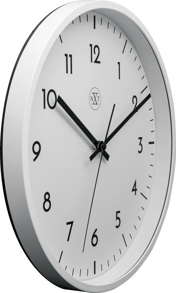 Nextime nx-7320 horloge murale nxt diamètre 30cm plastique blanc, cadran blanc