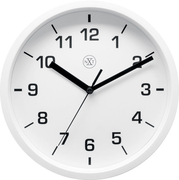 Nexttime nx-7321wi horloge murale nxt diamètre 20cm plastique blanc, cadran blanc