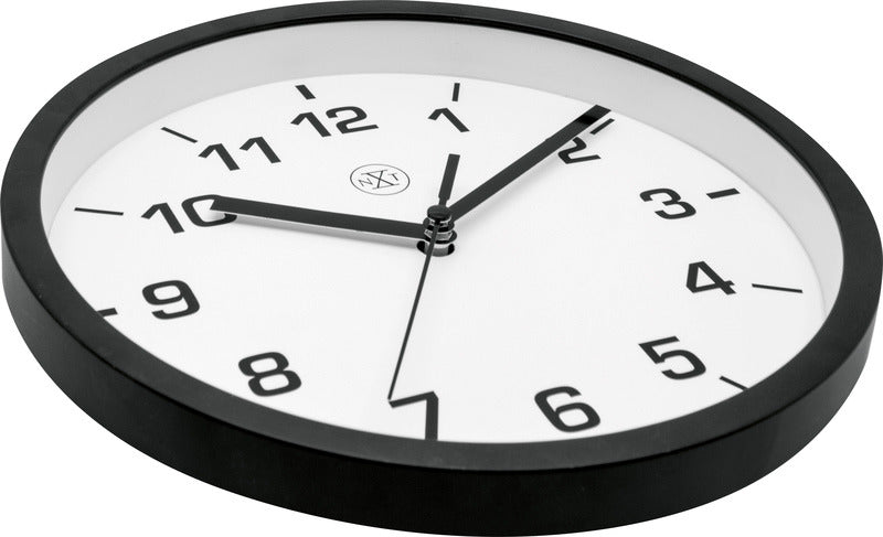 Nexttime nx-7321zw horloge murale nxt diamètre 20cm plastique noir, cadran blanc