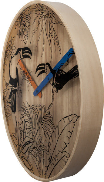 Nextime ne-3230 horloge murale tropica ø40 bois