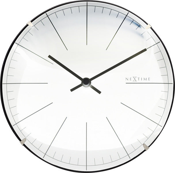 Nextime ne-3506wi horloge murale grande bande ø20 verre blanc
