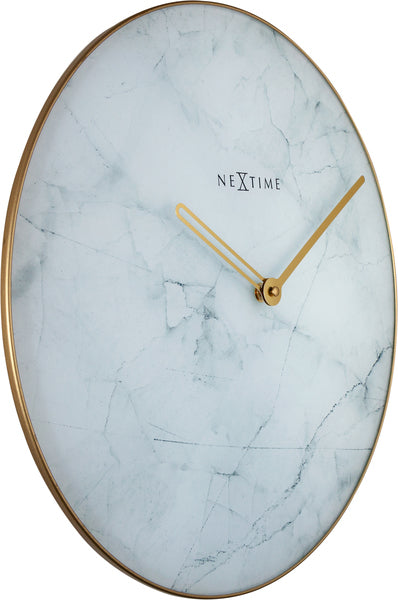 Nexttime ne-8189wi horloge murale marbre ø 40 cm blanc