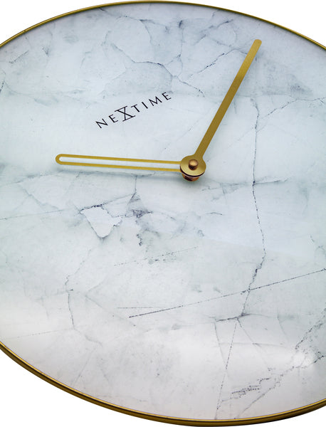 Nexttime ne-8189wi horloge murale marbre ø 40 cm blanc