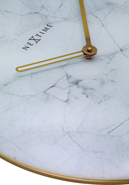 Nexttime ne-8189wi horloge murale marbre ø 40 cm blanc