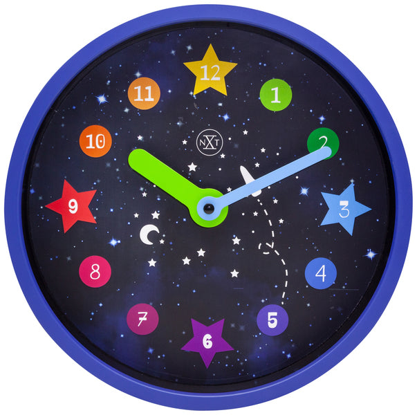 Nextime nx-7356 horloge murale nxt apollo dia 30cm plastique bleu