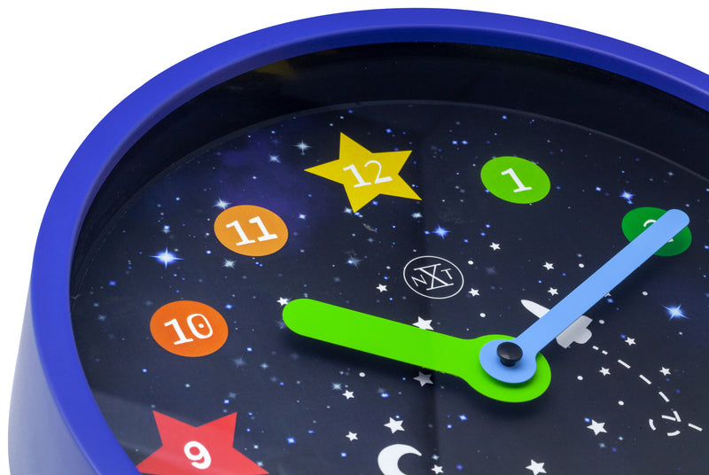 Nextime nx-7356 horloge murale nxt apollo dia 30cm plastique bleu