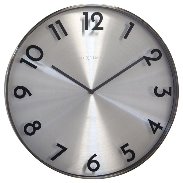 Nextime ne-3289gs horloge murale en métal - 40cm - horloge silencieuse - métal - réflexion