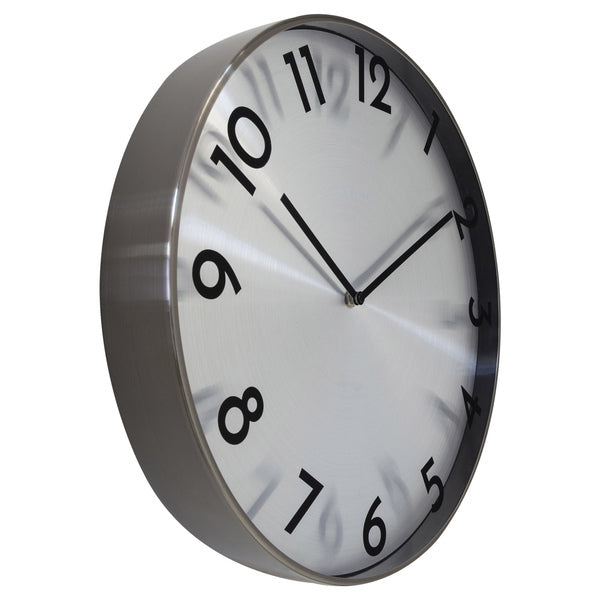 Nextime ne-3289gs horloge murale en métal - 40cm - horloge silencieuse - métal - réflexion