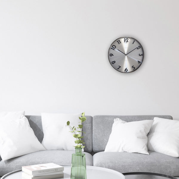 Nextime ne-3289gs horloge murale en métal - 40cm - horloge silencieuse - métal - réflexion