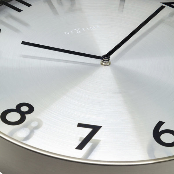 Nextime ne-3289gs horloge murale en métal - 40cm - horloge silencieuse - métal - réflexion