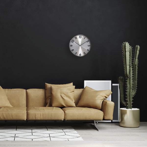 Nextime ne-3289gs horloge murale en métal - 40cm - horloge silencieuse - métal - réflexion
