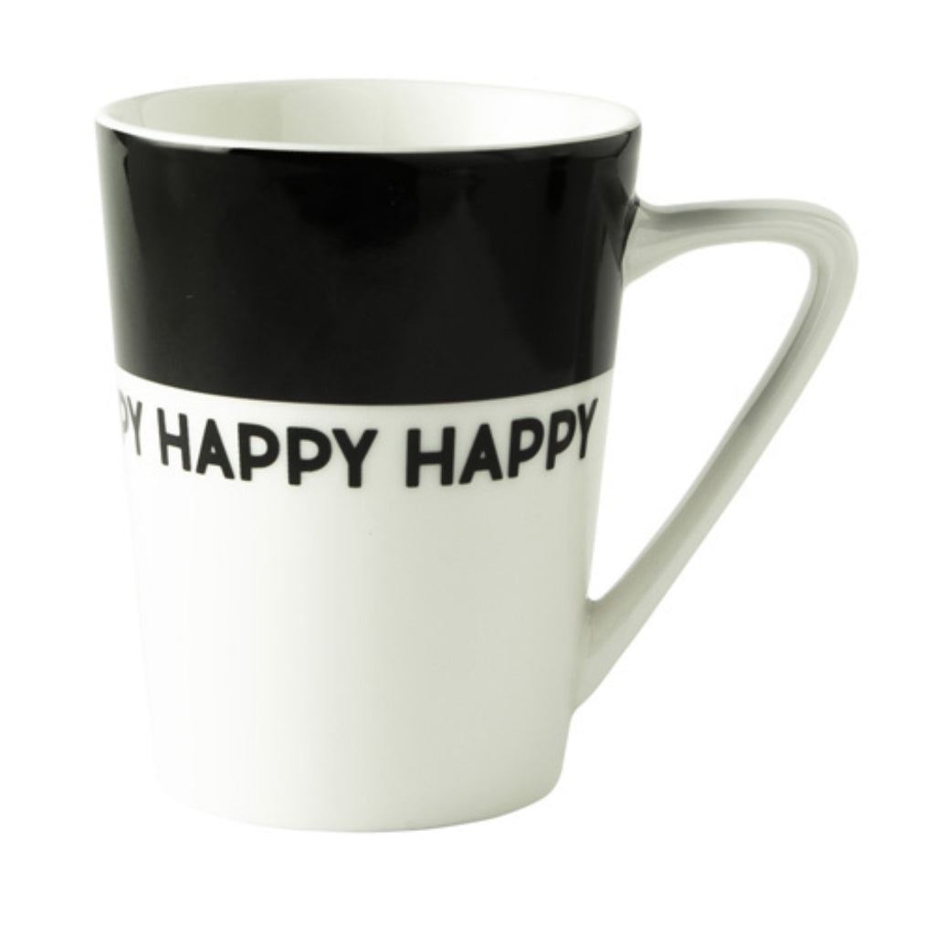 Dutch Rose Tasse Dutch Rose Happy Noir Blanc