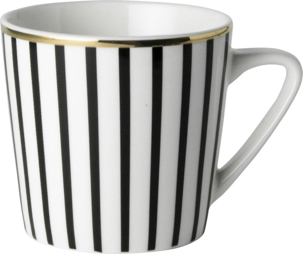 Dutch rose Dutch Rose Loft tasse à café noir et blanc bord doré 20 cl