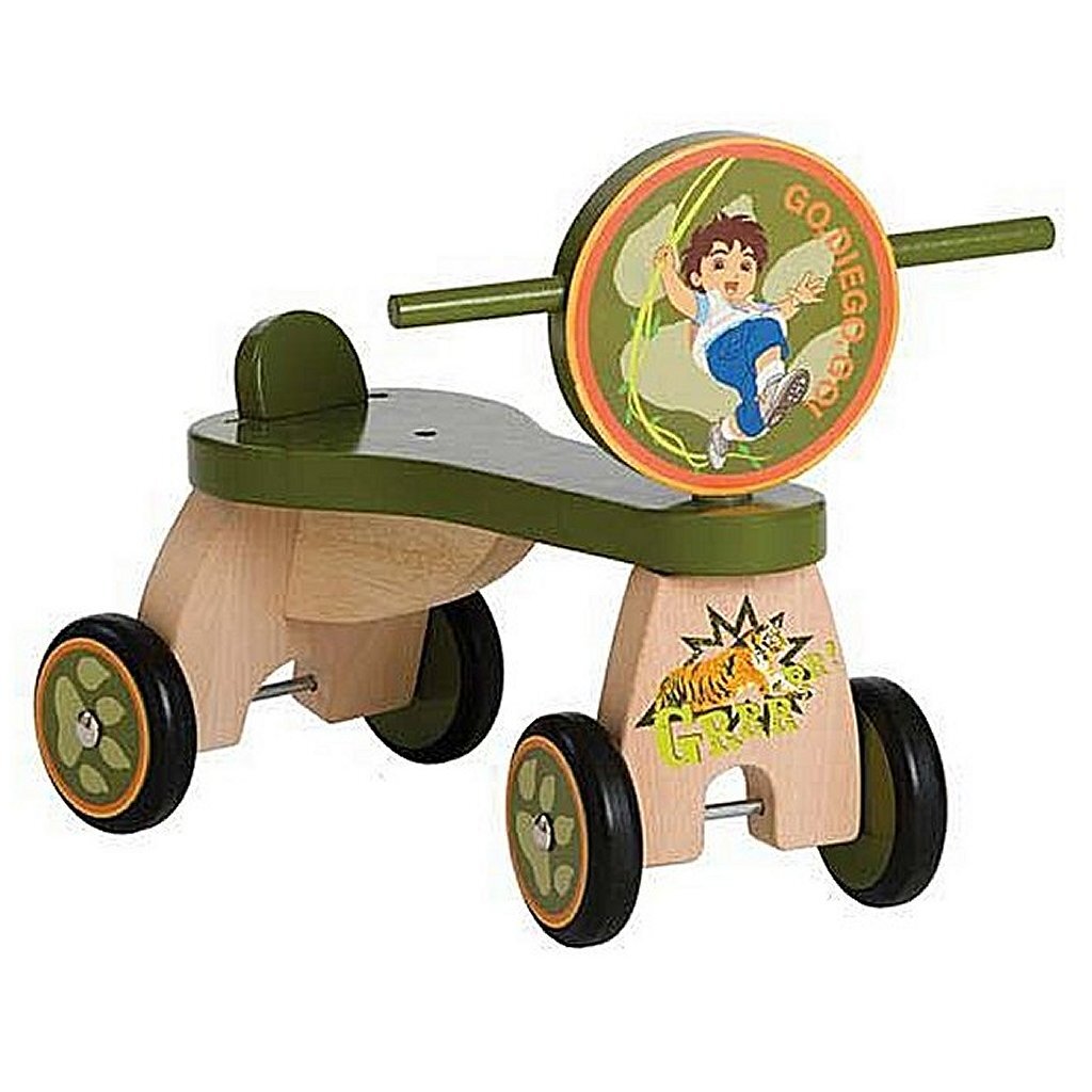 Dora Diego draisienne en bois stable jungle avec 4 roues 1+