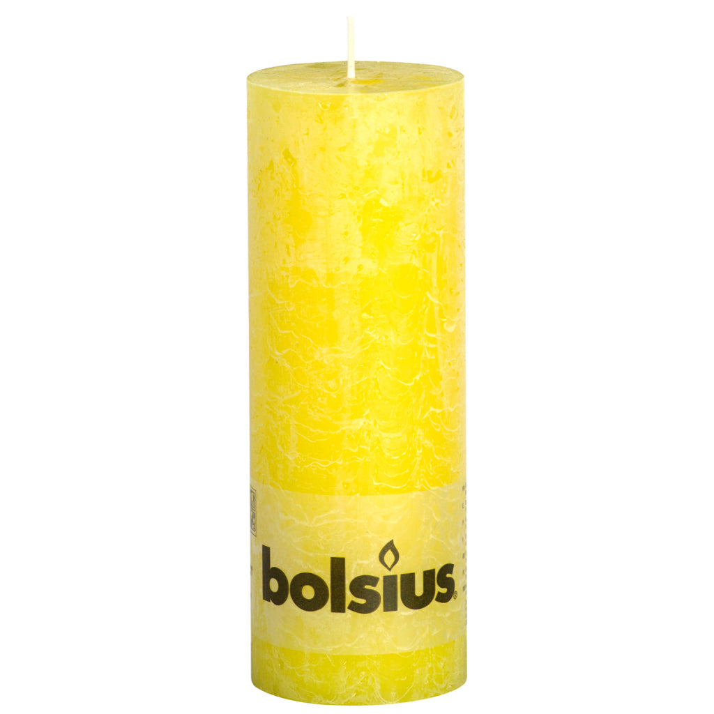 Bougie pilier Bolsius 19x6,8 cm jaune