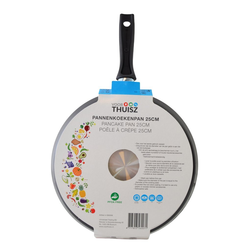 Poêle à crêpes Lugano 25 cm pour usage domestique