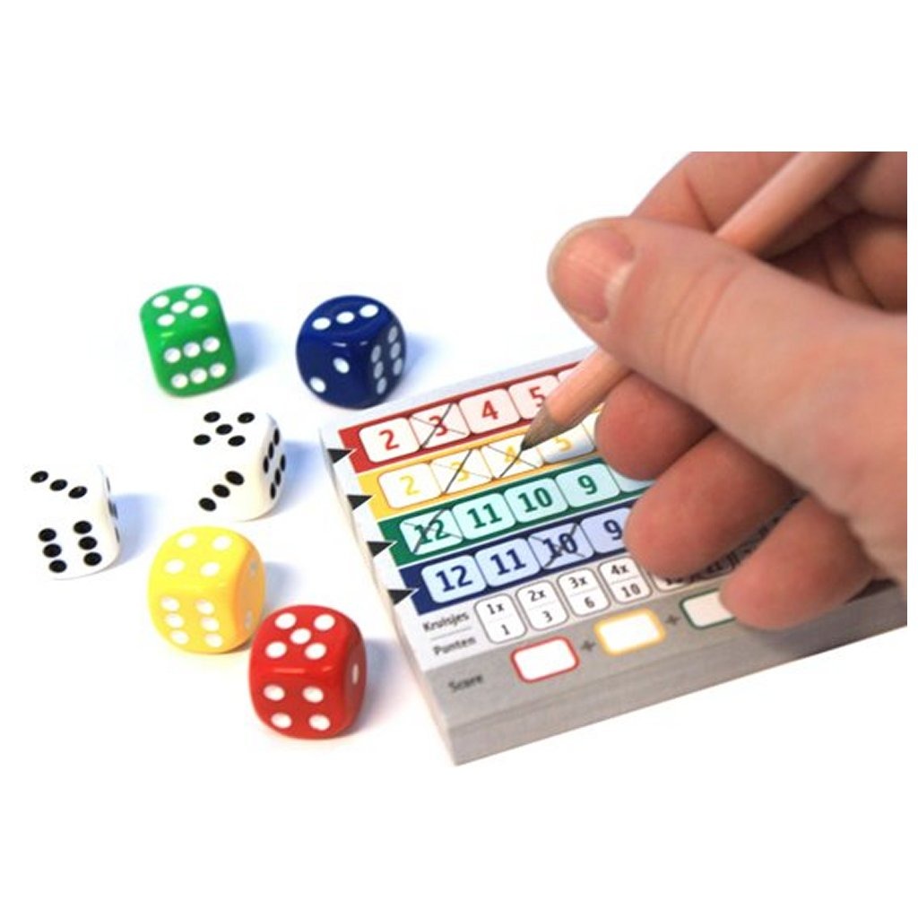 Jeux de gobelin blancs Qwixx Dice Game