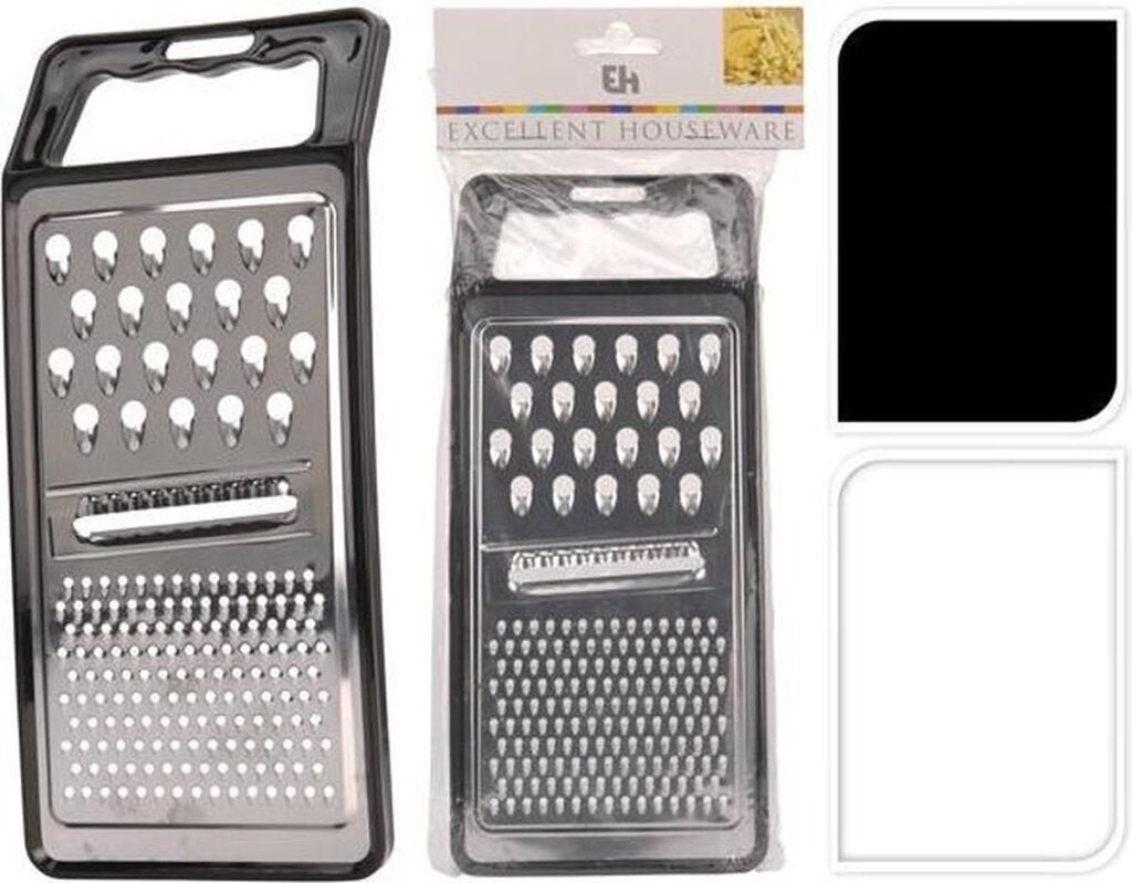 Râpe de cuisine en acier inoxydable, excellent article ménager, râpe à main noire 24 cm, râpe à zeste de citron, trancheuse, râpe en acier inoxydable