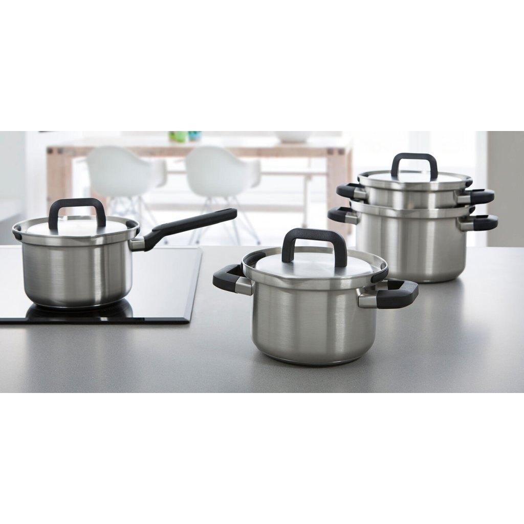 Bk flow cool set de casseroles 4 pièces en acier inoxydable