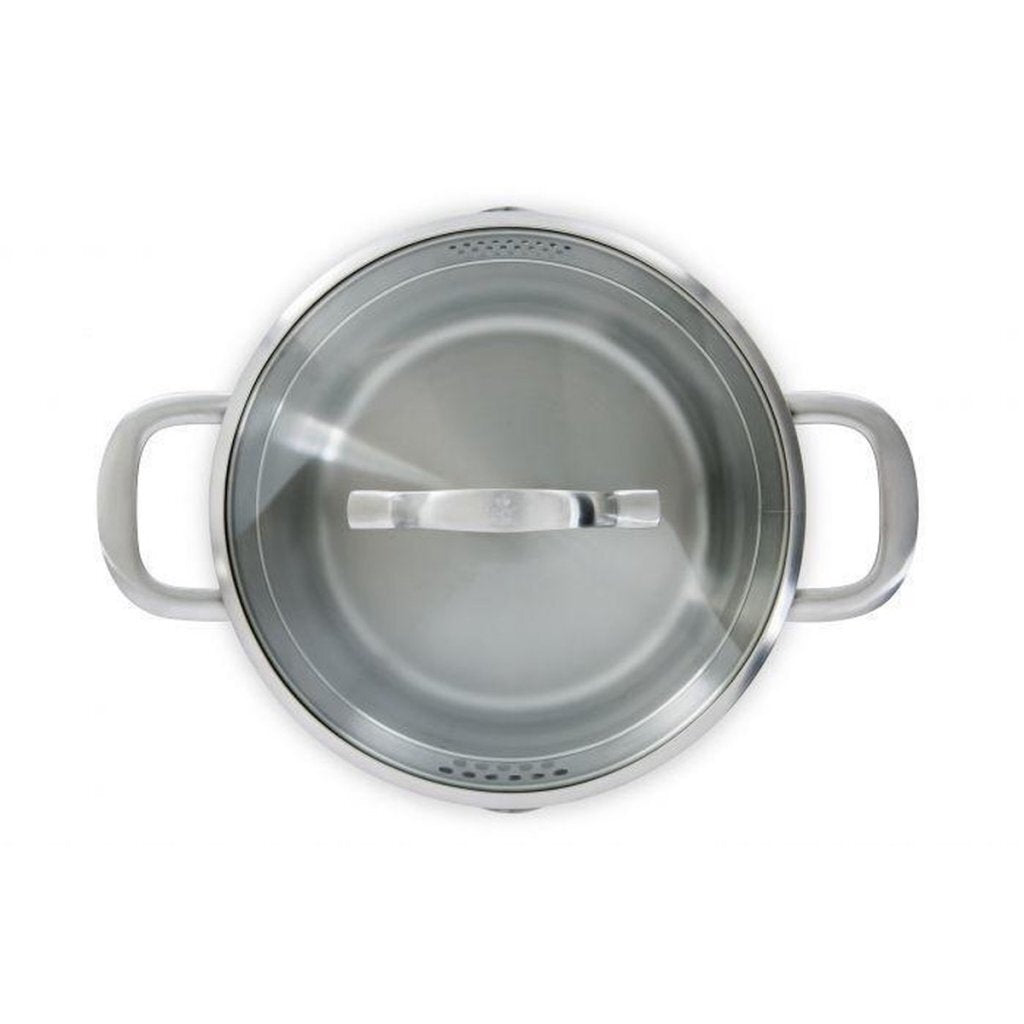 BK BK Wave Marmite 24 cm en acier inoxydable et verre