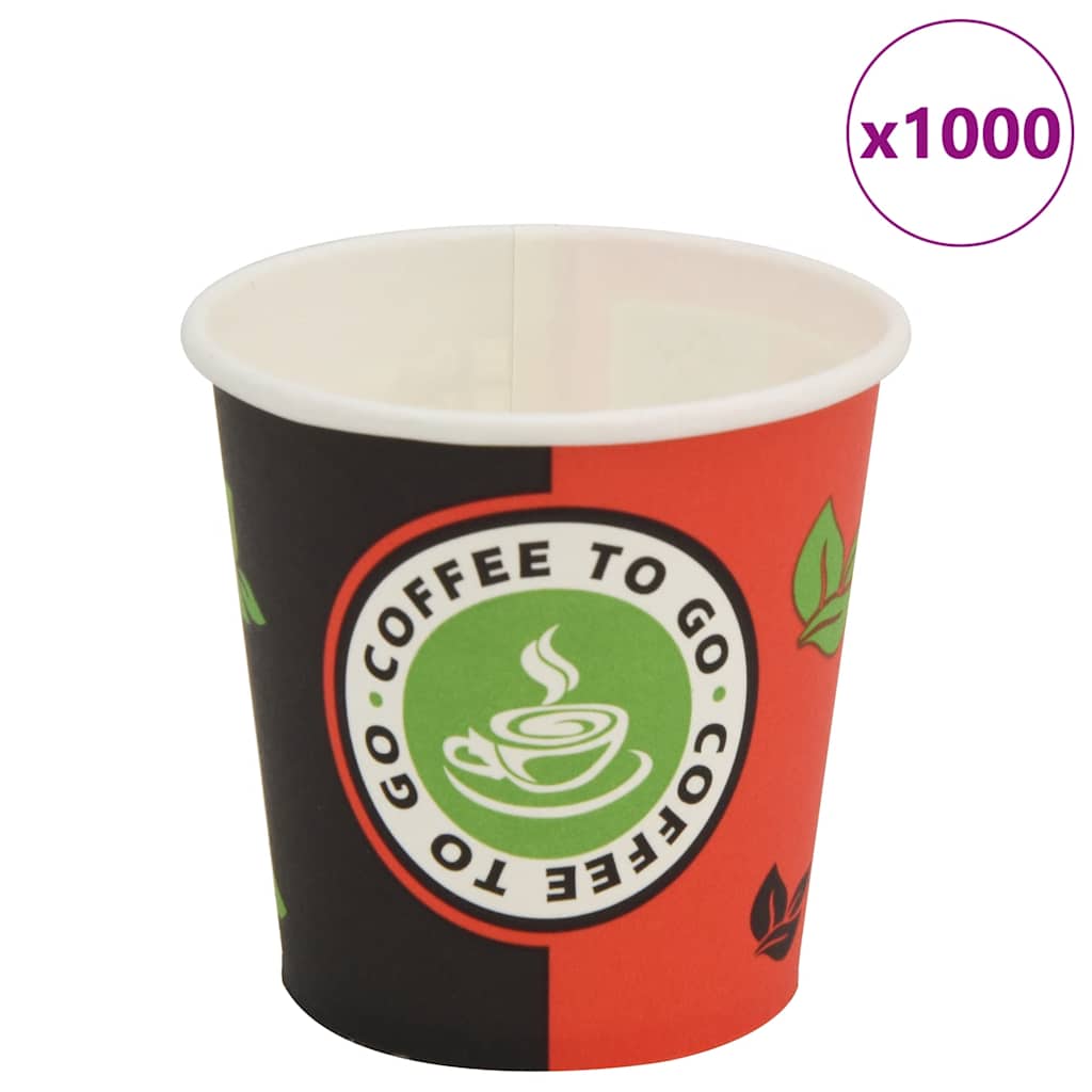 VidaXL tasses à café jetables papier 120 ml (4 oz) 1000 pcs